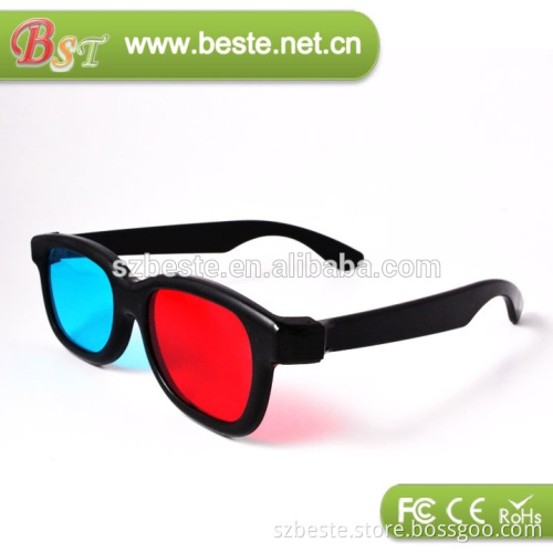 good selling plastic red cyan anaglyphic 3d glasses